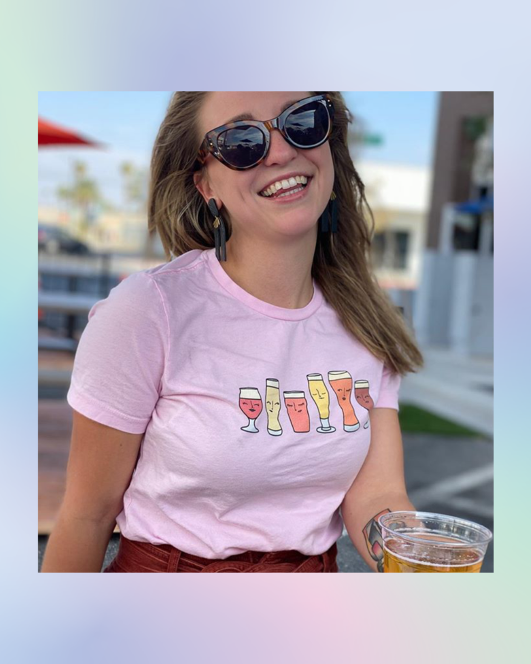 Sassy Beer Ladies Tee (Pink)