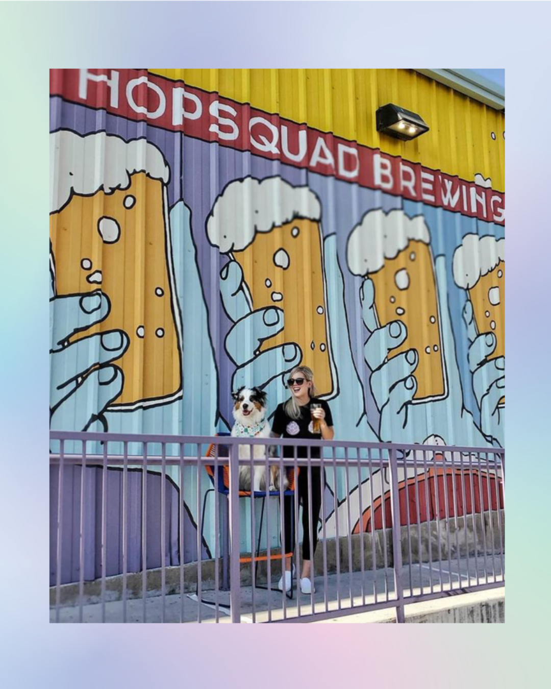 Hoppy Boobs Tee Pink and Black