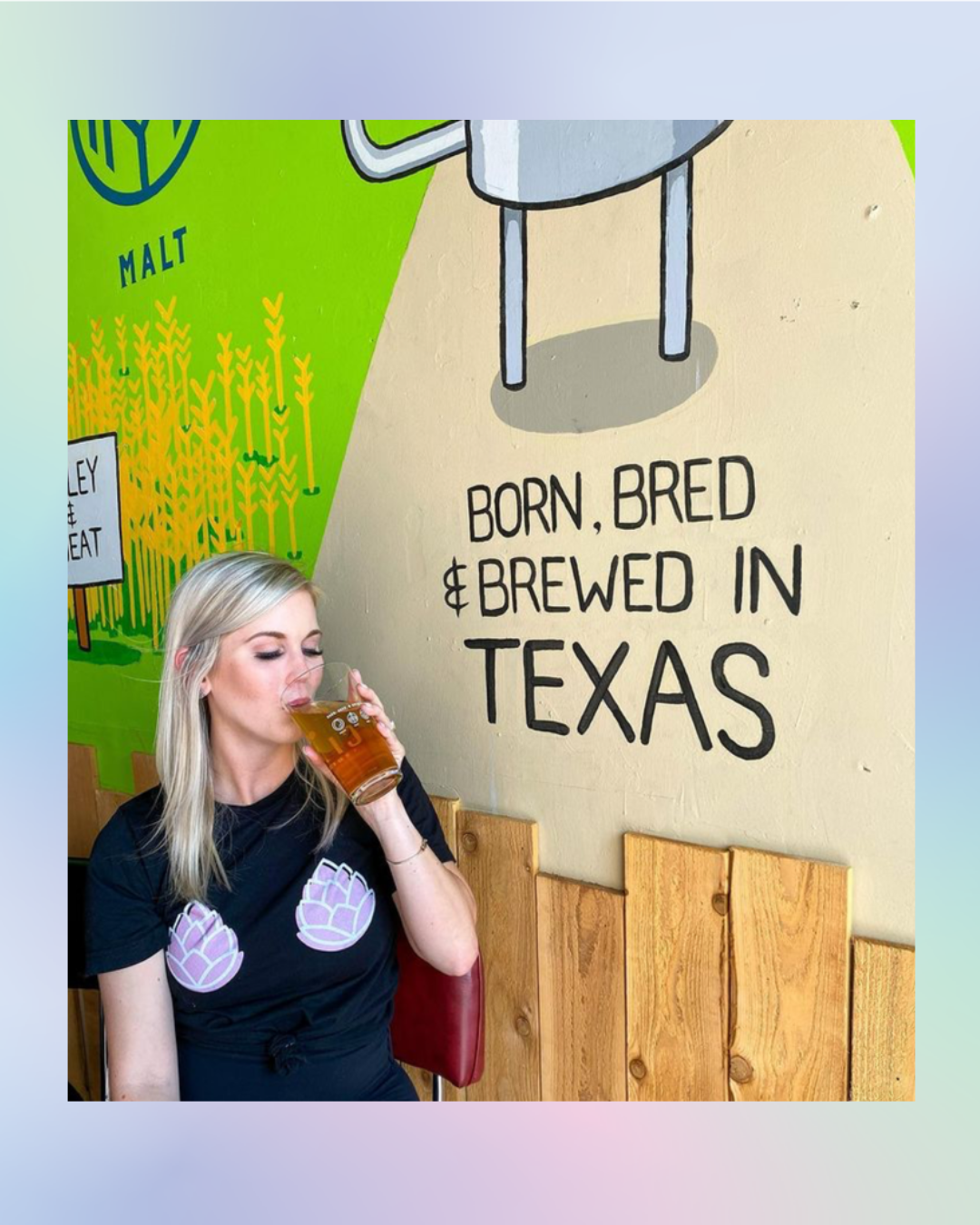 Hoppy Boobs Tee Pink and Black