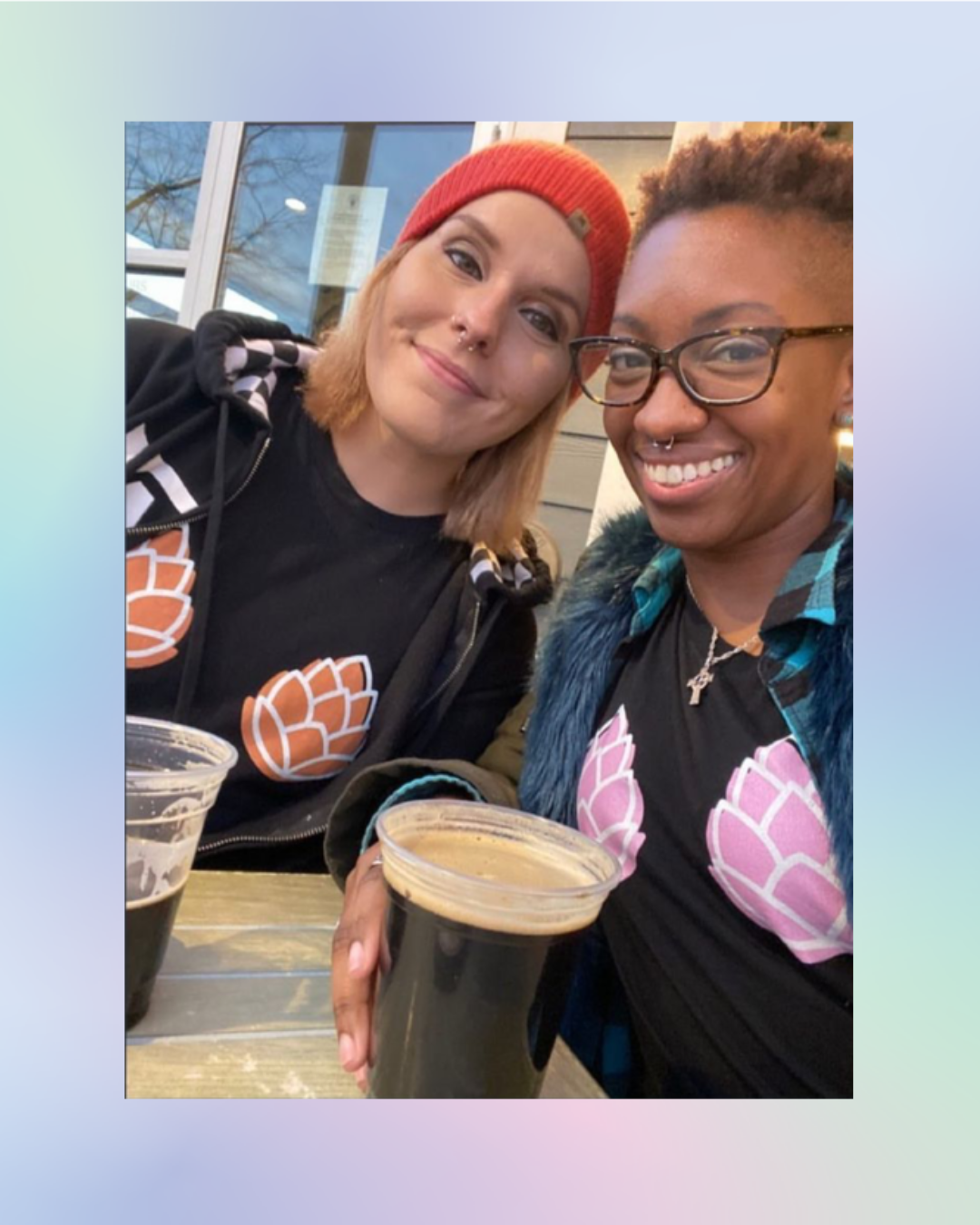 Hoppy Boobs Tee Pink and Black