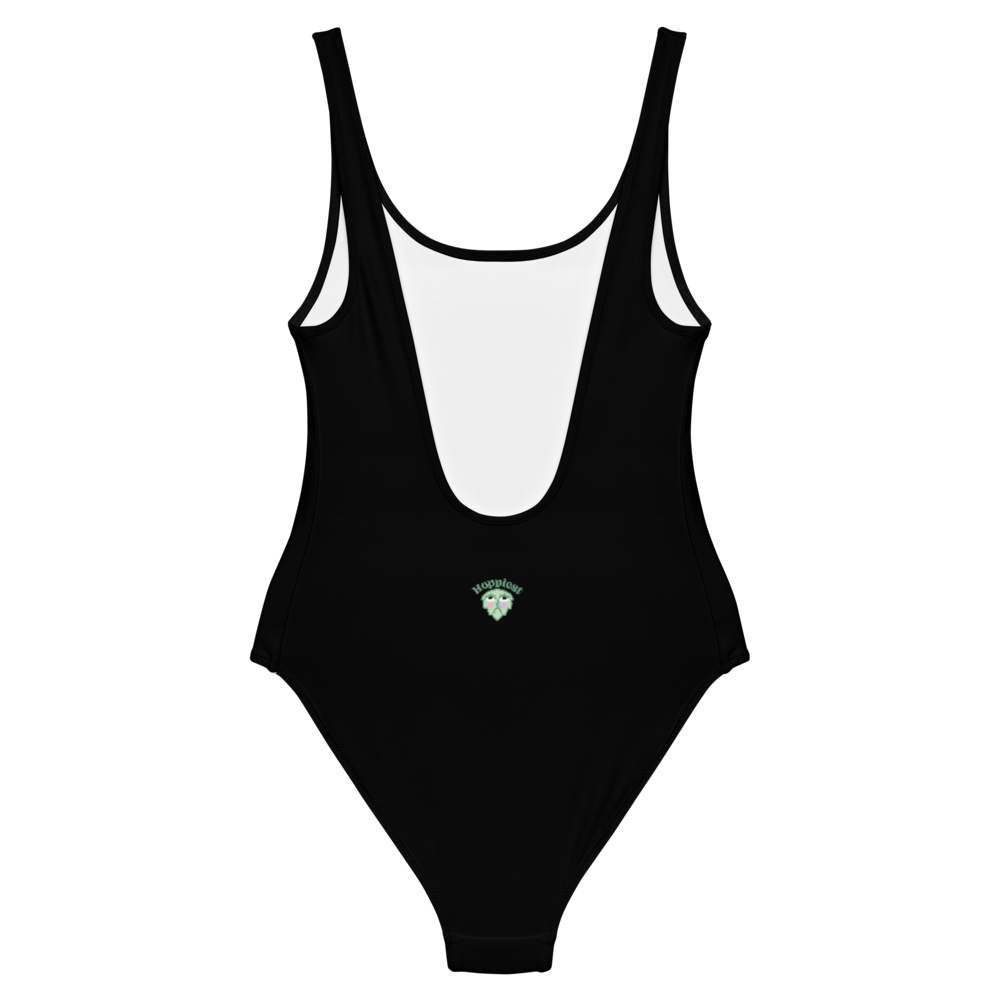 One-Piece Hoppy Boob Swimsuit (Black)