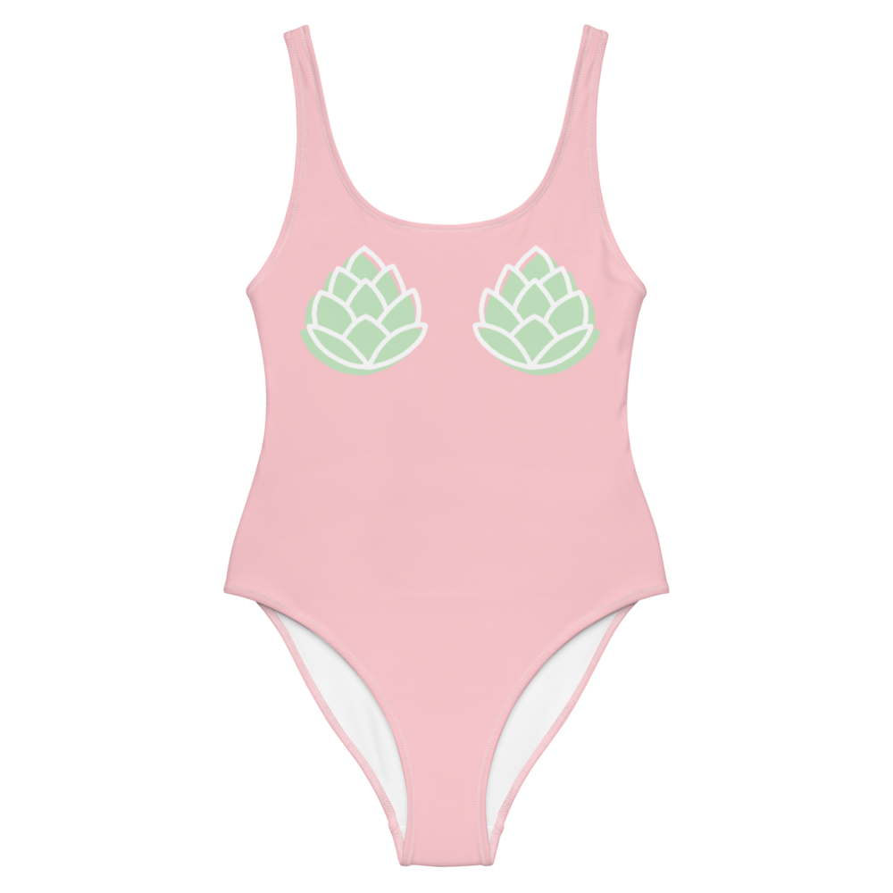 One-Piece Hoppy Boob Swimsuit (Pink)