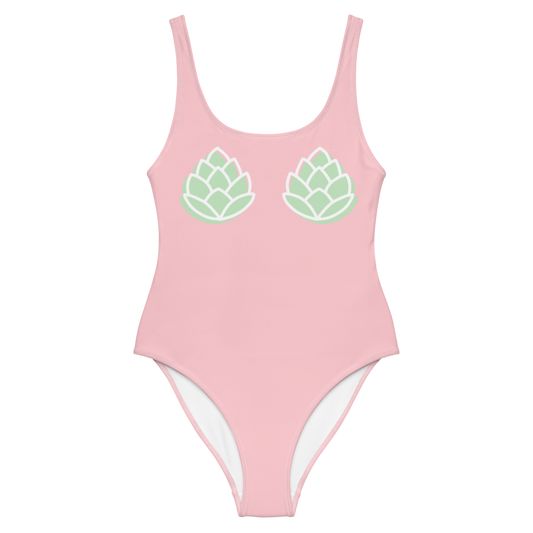 One-Piece Hoppy Boob Swimsuit (Pink)