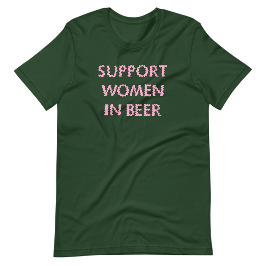 Support Women In Beer Tee (Green)